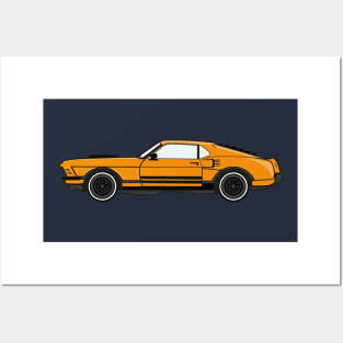 Mustang Twister Orange Posters and Art